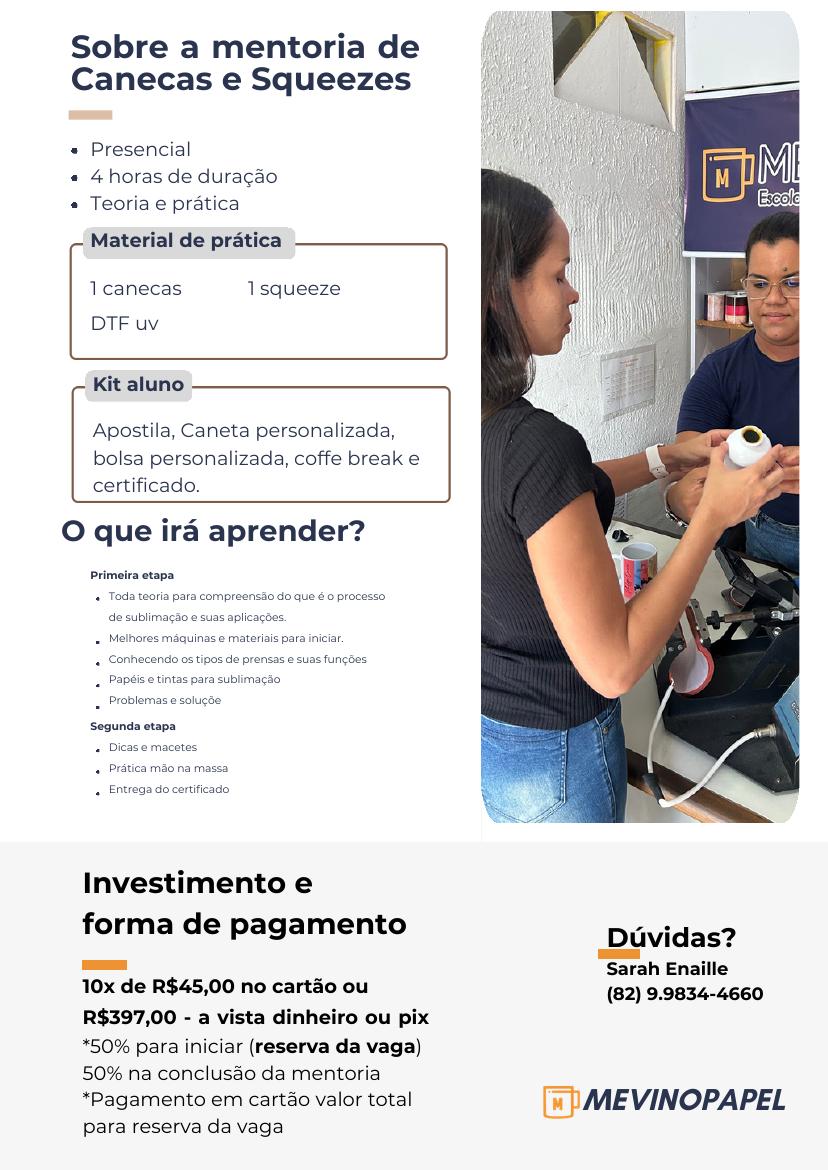Detalhes do curso de canecas